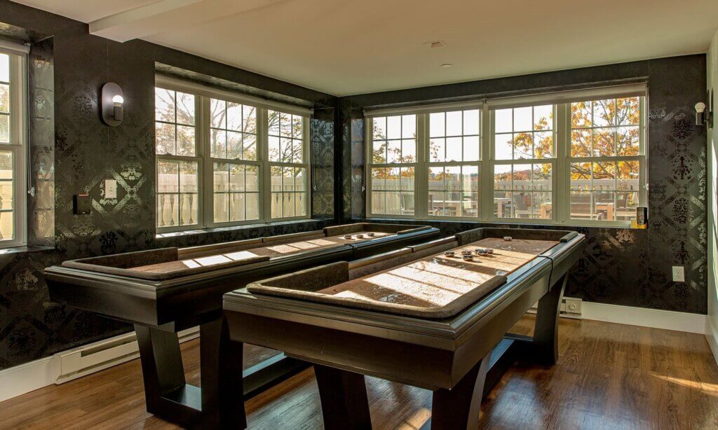 two shuffleboard tables at The Brynx